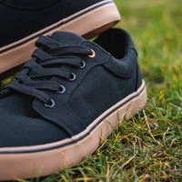 Fox Black Canvas Shoes